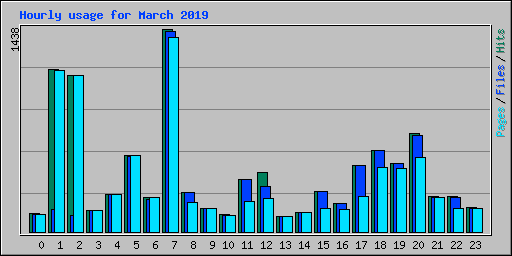 Hourly usage for March 2019