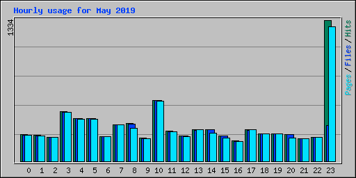 Hourly usage for May 2019