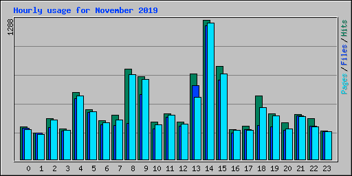 Hourly usage for November 2019