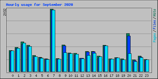 Hourly usage for September 2020