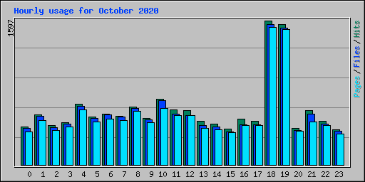 Hourly usage for October 2020