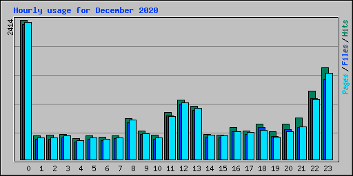 Hourly usage for December 2020