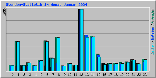 Stunden-Statistik im Monat Januar 2024