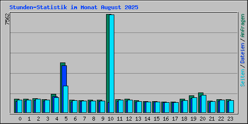 Stunden-Statistik im Monat August 2025