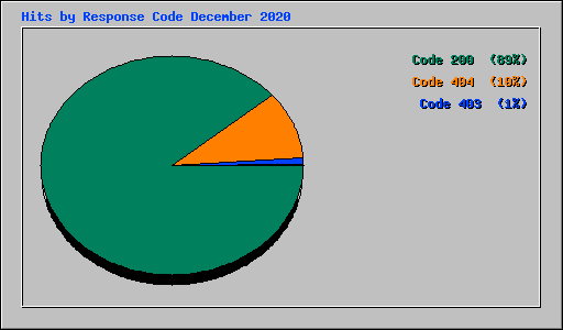 Hits by Response Code December 2020
