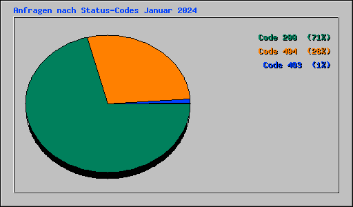 Anfragen nach Status-Codes Januar 2024