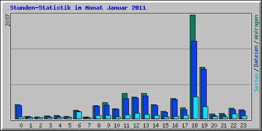 Stunden-Statistik im Monat Januar 2011