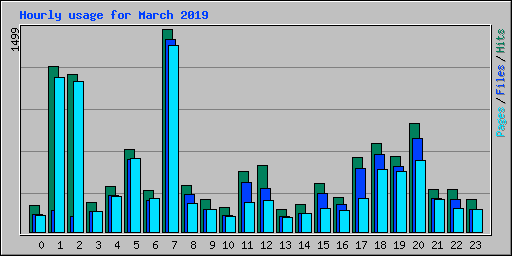 Hourly usage for March 2019