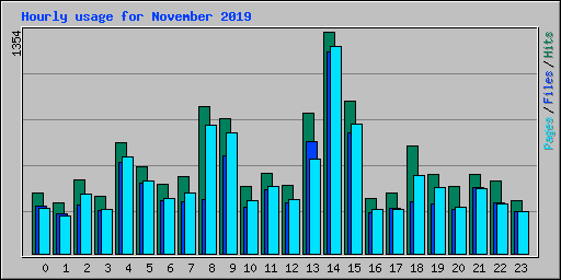 Hourly usage for November 2019