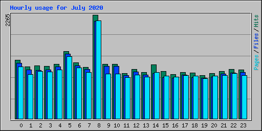 Hourly usage for July 2020