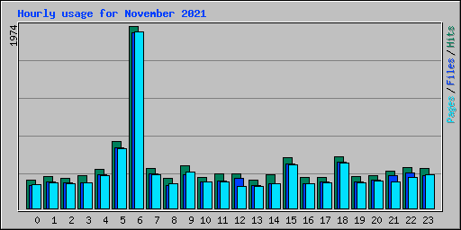 Hourly usage for November 2021