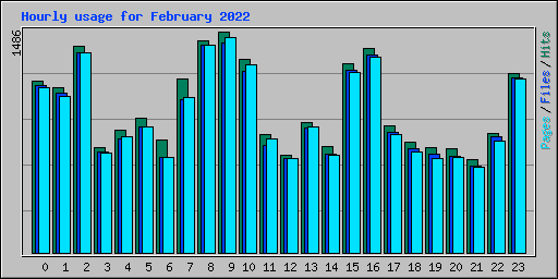 Hourly usage for February 2022
