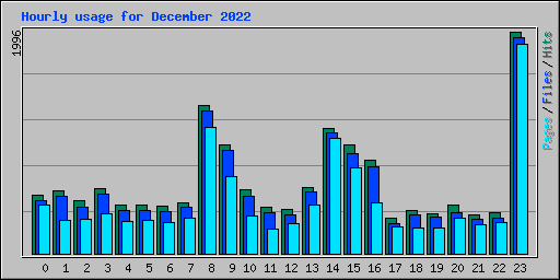 Hourly usage for December 2022