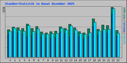 Stunden-Statistik im Monat Dezember 2025